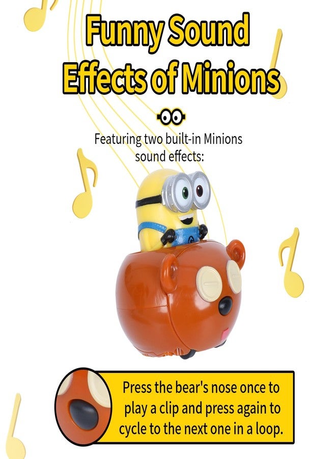 YOLOPARK Minions Despicable Me Toy Car,2.75 Inch Mini Bob & Tim Pull Back Car with Sound,Birthday Party Favor Gifts for Toddler 3 4 5 6 7 Year Old - Image 3